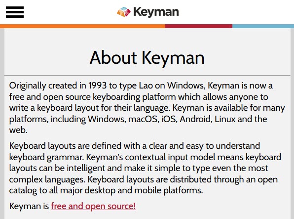 KEYMAN keyboard for LAO Keyboards